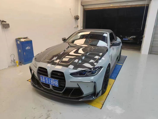 Para el BMW G80 G82M3 M4 Kit de cuerpo de fibra de carbono G80 G82M3 M4 Modernizado estilo Paktechz Frente de labio difusor spoiler Hood