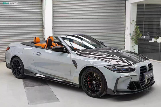 Para el BMW G80 G82M3 M4 Kit de cuerpo de fibra de carbono G80 G82M3 M4 Modernizado estilo Paktechz Frente de labio difusor spoiler Hood