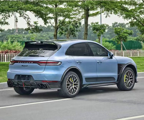 Para Porsche Mancan Kit de cuerpo de fibra de carbono Mancan actualiza el kit de cuerpo ancho de difusor de labios delanteros de fibra de carbono estilo CMST