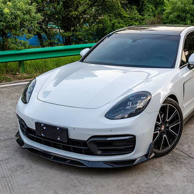 Para el Porsche Panamera Kit de cuerpo de fibra de carbono Panamera Fibra de carbono delantera de labio difusor spoiler faldana lateral