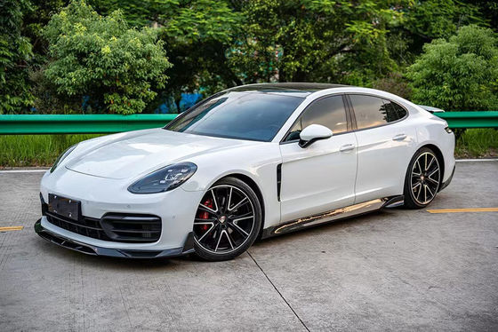 Para el Porsche Panamera Kit de cuerpo de fibra de carbono Panamera Fibra de carbono delantera de labio difusor spoiler faldana lateral