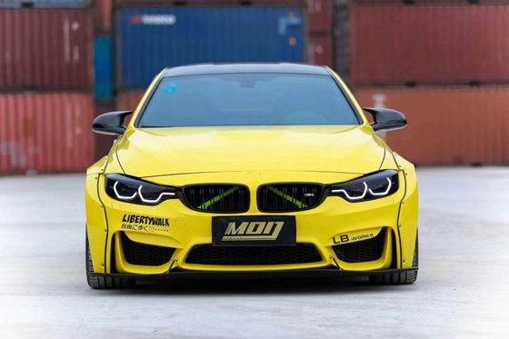 LB Kit de cuerpo ancho para BMW M4 F82 Kit de cuerpo ancho M4 F82 Modernizado LB Estilo Frente Difusor de labio Spoiler Kit de cuerpo de fibra de carbono