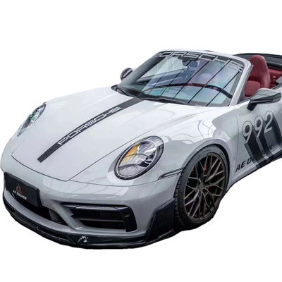 Para el Porsche 992s Kit de cuerpo de fibra de carbono 992s AE estilo Fibra de carbono seca delantera de labio difusor spoiler faldana lateral