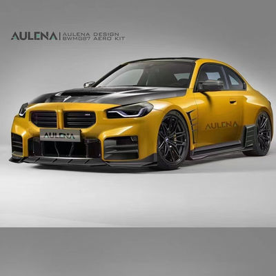 Para el BMW M2 G87 Kit de cuerpo de fibra de carbono M2 mejorado estilo Paktechz Fibra de carbono delantera del difusor de labios Spoiler Hood