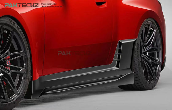 Para el BMW M2 G87 Kit de cuerpo de fibra de carbono M2 mejorado estilo Paktechz Fibra de carbono delantera del difusor de labios Spoiler Hood