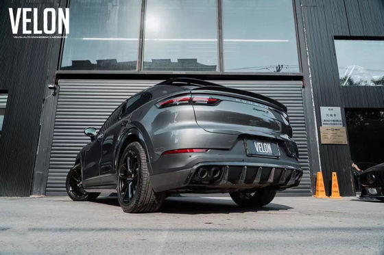 Reemplazo de 2019 Porsche Cayenne Kit de cuerpo faldas laterales Fibra de carbono seca difusor spoiler