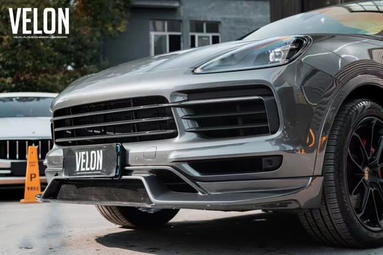 Reemplazo de 2019 Porsche Cayenne Kit de cuerpo faldas laterales Fibra de carbono seca difusor spoiler