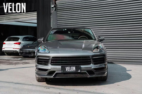 Reemplazo de 2019 Porsche Cayenne Kit de cuerpo faldas laterales Fibra de carbono seca difusor spoiler