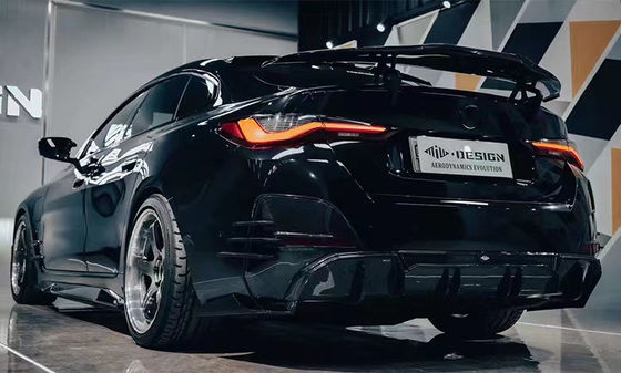 Para el BMW I4 Kit de cuerpo de fibra de carbono I4 Kit de cuerpo de fibra de carbono de la cara del labio difusor spoiler del lado de la falda Hood I4