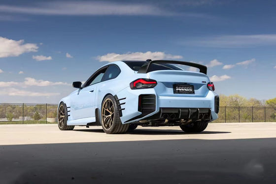 Para el BMW M2 G87 Kit de cuerpo de fibra de carbono M2 G87 Moderado MP Estilo de fibra de carbono delantero de labio difusor de spoiler Kit de cuerpo