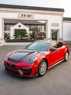 MSY Panamera 971 Kit de cuerpo Fibra de carbono roja reemplaza el parachoques delantero Spoiler Widebody Kit