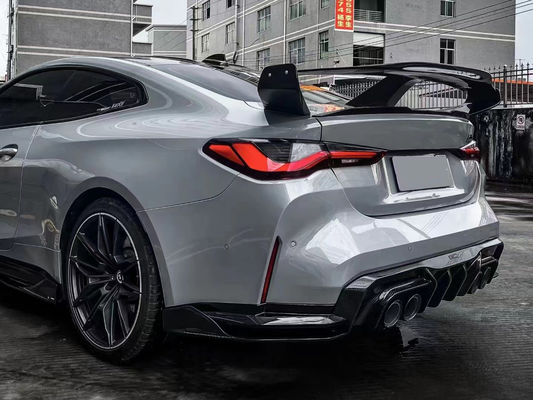 Para BMW Serie 4 G80 G82 M3 M4 Spoiler de fibra de carbono G80 G82 M3 M4 Ala de spoiler de estilo GTR mejorada