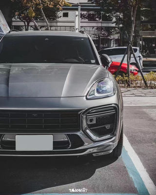 Cayenne Porsche Body Kit Difusor de labios delanteros de fibra de carbono seco estilo MTR