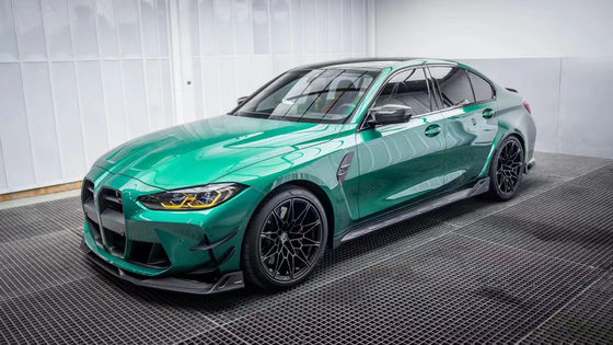 Para el BMW G80 G82 M3 M4 Kit de cuerpo de fibra de carbono G80 G82 M3 M4 Modernizado AE Estilo Frente Difusor de labio Spoiler de la falda lateral