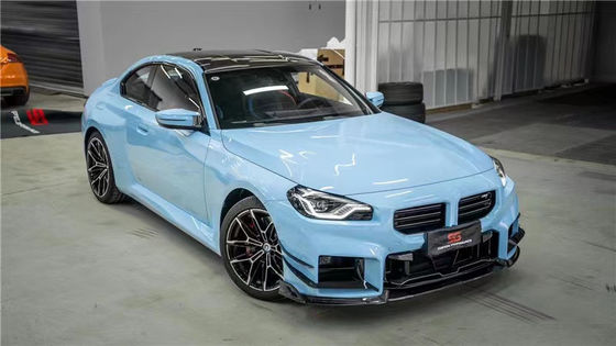 Para BMW M2 G87 Kit de cuerpo de fibra de carbono M2 G87 Moderado AE Estilo Fibra de carbono delantero de labio difusor de spoiler