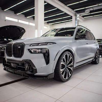 Para el BMW X7 Fibra de carbono Kit de cuerpo X7 Fibra de carbono delantera de labio difusor spoiler capucha del lado falda Kit de cuerpo ancho