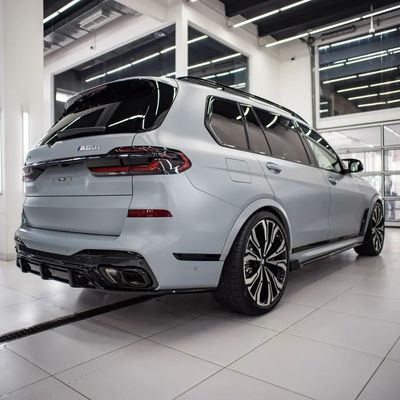 Para el BMW X7 Fibra de carbono Kit de cuerpo X7 Fibra de carbono delantera de labio difusor spoiler capucha del lado falda Kit de cuerpo ancho