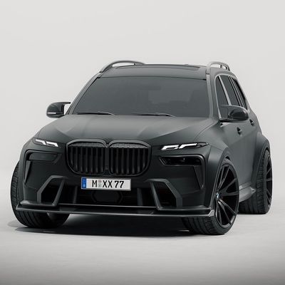 Para el BMW X7 Fibra de carbono Kit de cuerpo X7 Fibra de carbono delantera de labio difusor spoiler capucha del lado falda Kit de cuerpo ancho