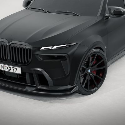 Para el BMW X7 Fibra de carbono Kit de cuerpo X7 Fibra de carbono delantera de labio difusor spoiler capucha del lado falda Kit de cuerpo ancho