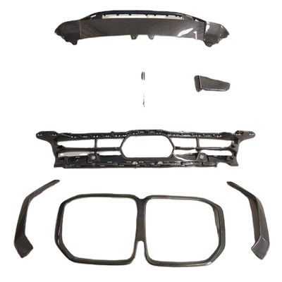 Para el BMW X7 Kit de cuerpo de fibra de carbono X7 OEM estilo de fibra de carbono delantero difusor de labio de luz grande sombreado Kit de cuerpo