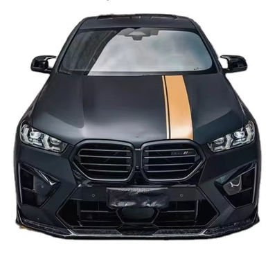Para el BMW X5M X6M Kit de cuerpo de fibra de carbono X5M X6M Fibra de carbono delantera de labio difusor spoiler de la falda lateral