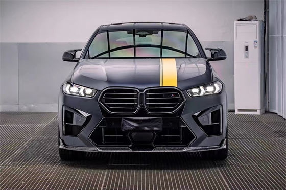Para el BMW X5M X6M Kit de cuerpo de fibra de carbono X5M X6M Fibra de carbono delantera de labio difusor spoiler de la falda lateral
