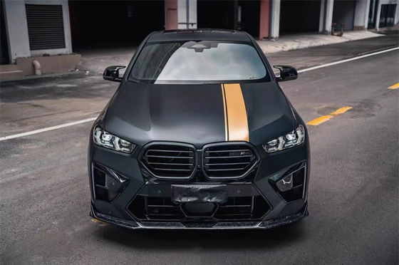 Para el BMW X5M X6M Kit de cuerpo de fibra de carbono X5M X6M Fibra de carbono delantera de labio difusor spoiler de la falda lateral