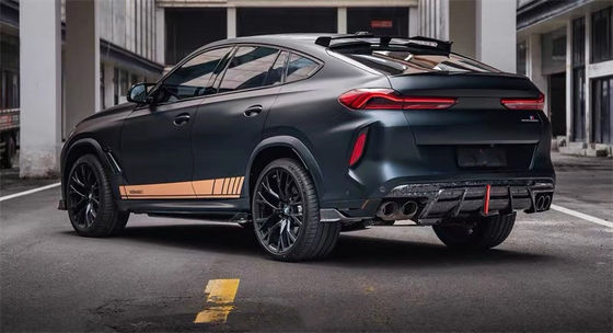 Para el BMW X5M X6M Kit de cuerpo de fibra de carbono X5M X6M Fibra de carbono delantera de labio difusor spoiler de la falda lateral