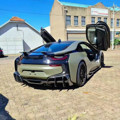 Para BMW I8 Fibra de carbono Kit de cuerpo I8 Fibra de carbono delantera de labio difusor de spoiler de la falda lateral