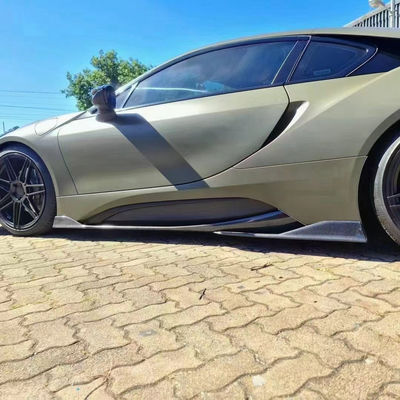 Para BMW I8 Fibra de carbono Kit de cuerpo I8 Fibra de carbono delantera de labio difusor de spoiler de la falda lateral