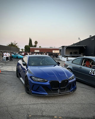 4 Coupé Bmw M3 Carrocería Kit Azul Reemplazar Frente GEEX Estilo Frente Parche de protección