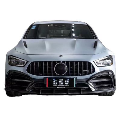 Para el Mercedes AMG GT50 53 63 Fibra de carbono Kit de carrocería AMG GT50 53 63 Actualizado Top Style Fibra de carbono delantera de labio difusor spoiler