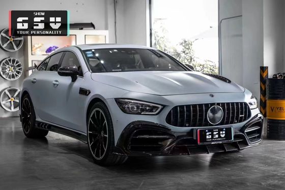 Para el Mercedes AMG GT50 53 63 Fibra de carbono Kit de carrocería AMG GT50 53 63 Actualizado Top Style Fibra de carbono delantera de labio difusor spoiler