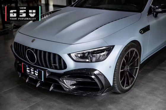 Para el Mercedes AMG GT50 53 63 Fibra de carbono Kit de carrocería AMG GT50 53 63 Actualizado Top Style Fibra de carbono delantera de labio difusor spoiler