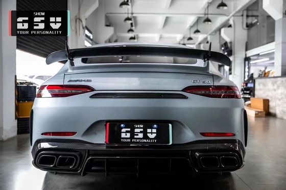 Para el Mercedes AMG GT50 53 63 Fibra de carbono Kit de carrocería AMG GT50 53 63 Actualizado Top Style Fibra de carbono delantera de labio difusor spoiler