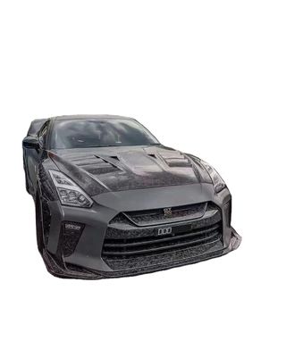 Para el Nissan GTR R35 Kit de cuerpo de fibra de carbono GTR mejorado Top Style de fibra de carbono delantero y trasero parachoques de la falda lateral