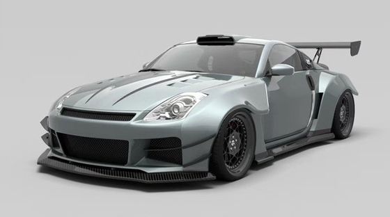Air Knife FRP Nissan 350z Kit de cuerpo ancho faldas laterales OEM Frente y parachoques traseros