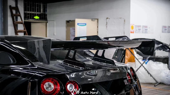 Silver GTR Nissan Body Kit LB Style Spoiler Coche de pato cola aletas de cuerpo Kit Spoiler