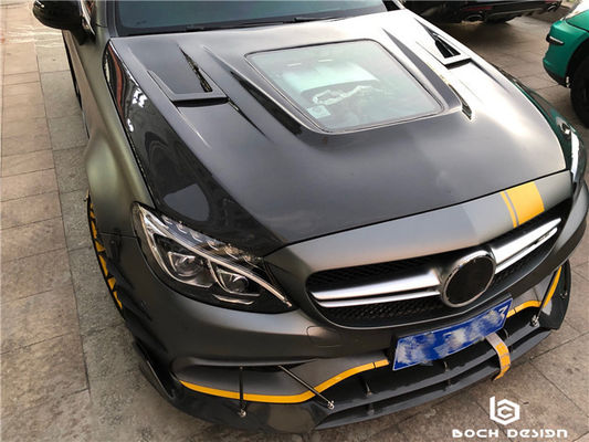 Capa de fibra de carbono para el Benz C63 Coupé Material de fibra de carbono C63 Capó de fibra de carbono Capó del motor
