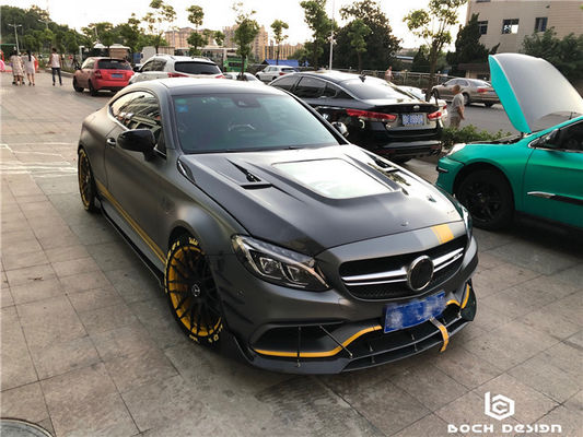 Capa de fibra de carbono para el Benz C63 Coupé Material de fibra de carbono C63 Capó de fibra de carbono Capó del motor