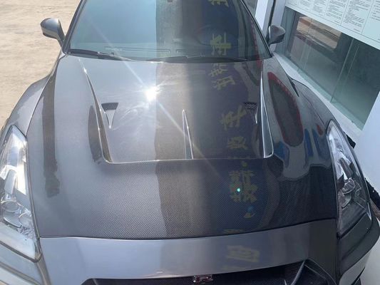 Kit de cuerpo de fibra de carbono GTR GTR R35 Hood de fibra de carbono LB estilo