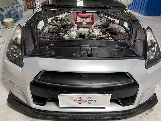 2007- 150 mm Nissan Body Kit GTR R35 Fibra de carbono Escudo del motor Protector de la batería Antifrijo