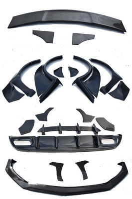 Para el Mercedes AMG A45 Kit de carrocería de fibra de carbono A45 mejorado de estilo superior Kit de carrocería ancho de la pala delantera del difusor