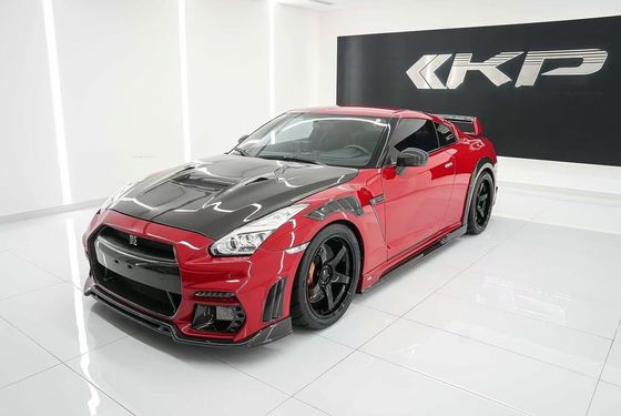 GTR R35 Nissan Body Kit Fibra de carbono KP estilo parachoques parachoques delantero