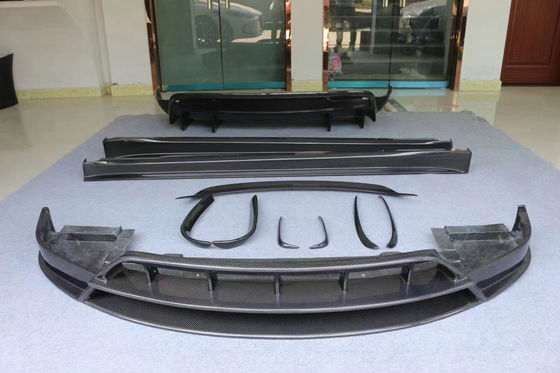 Kit de cuerpo de fibra de carbono de alta calidad modelo X Fibra de carbono modelo X Fibra de carbono delantera pala trasera difusor spoiler falda lateral