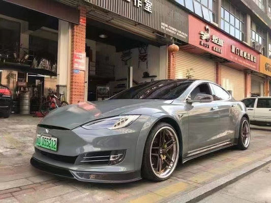 Venta del kit de cuerpo de fibra de carbono del modelo S para el modelo S Wide Bodyki de fibra de carbono delantera de la pala trasera del difusor Spoiler