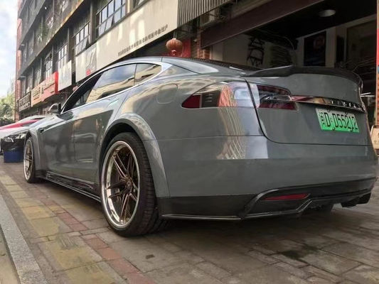 Venta del kit de cuerpo de fibra de carbono del modelo S para el modelo S Wide Bodyki de fibra de carbono delantera de la pala trasera del difusor Spoiler