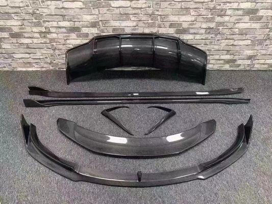 Cuadro de cuerpo de fibra de carbono de alta calidad MODELO 3 Fibra de carbono para MODELO 3 Lata delantera de la pala trasera del difusor del spoiler
