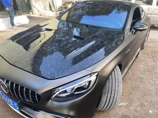 Para el Benz W217 Clase S Coupe Capa de fibra de carbono Curso W217 Capa de máquina de estilo MSY mejorada