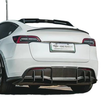 Repuestos de automóviles para Tesla MODELO Y Kit de cuerpo de fibra de carbono MODELO Y Kit mejorado de cara de la pala del difusor de fibra de carbono al estilo MIW